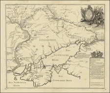 [Crimea / Ukraine Battle Map ]   Charte der Kriegs Operationen am Donn und Dniepr Ihro Russisch Key Serl: Maiest: Glorieusen Armeen A: 1736 gestorchen bey der keyserl: Acad: der Wissensch: in St. Petersb. By Russian Academy of Sciences