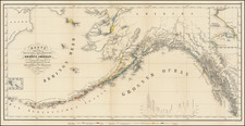 Alaska, Western Canada and British Columbia Map By Constantin Caspar Andreas von Grewingk