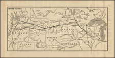 Vermont, Midwest, Minnesota, Plains, North Dakota, South Dakota, Rocky Mountains, Idaho, Montana, Oregon and Washington Map By Jay Cooke & Co.