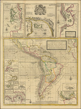 Central America, South America, Chile, Peru & Ecuador, California and America Map By Herman Moll