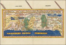 Middle East and Holy Land Map By Lienhart Holle / Marino Sanuto / Pietro Vesconte