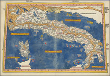Italy Map By Claudius Ptolemy / Johann Reger