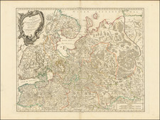 Partie Septentrionale De La Russie Europeenne ou sont distinguees exactement toutes les Provinces, d'apre le detail de l'Atlas Russien . . .  