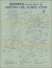 Arizona, Colorado, Utah, New Mexico, Colorado and Utah Map By B F Goodrich 