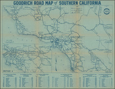 Goodrich Road Map of Southern California By B F Goodrich 