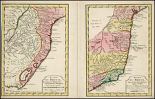 South America and Brazil Map By A. Krevelt