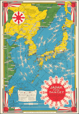 Pacific Ocean, Japan, Korea, Pictorial Maps and World War II Map By Ernest Dudley Chase