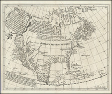 Southeast, North America and California as an Island Map By Henry Briggs