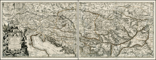 Austria, Poland, Ukraine, Hungary, Romania, Balkans, Italy and Germany Map By Vincenzo Maria Coronelli / Jean-Baptiste Nolin