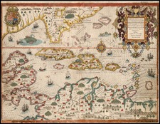 South, Southeast, Caribbean and South America Map By Theodor De Bry / Girolamo Benzoni