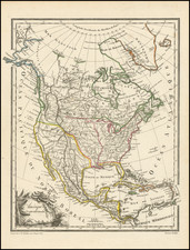 North America Map By Conrad Malte-Brun