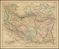 Central Asia & Caucasus and Persia & Iraq Map By John Arrowsmith