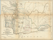 Washington Map By U.S. General Land Office Survey