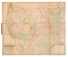 (Presentation Copy)  National Map of the Territory of the United States From The Mississippi River To The Pacific Ocean.  Madeby the authority of the Hon. O. H. Browning Secretary of the Interior. In the Office of the Indian Bureau Chiefly For Government Purposes under the direction of the Hon. N.G. Taylor, Commisr. of Indian Affairs  & Hon. Chas E. Mix Chief Clerk of the Indian Bureau . . . 1867.   By William Keeler