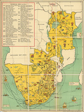 South Africa and East Africa Map By Philip & Tracey LTD. 