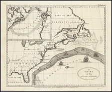 Atlantic Ocean, United States and Florida Map By Longman & Rees