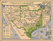 Texas and Pictorial Maps Map By Mountaintop Studios / The National Hysterical Association