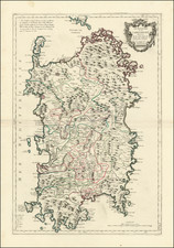 Sardinia Map By Paolo Santini / Giovanni Antonio Remondini