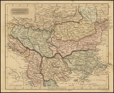 Romania, Bulgaria, Turkey and Greece Map By John Arrowsmith