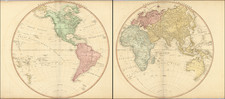 Western Hemisphere [and:] Eastern Hemisphere By William Faden