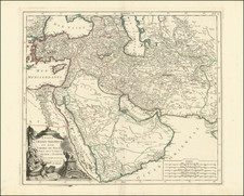 Middle East, Holy Land and Turkey & Asia Minor Map By Paolo Santini / Giovanni Antonio Remondini