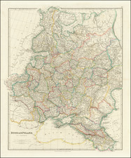 Poland and Russia Map By John Arrowsmith