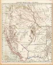 Southwest, Rocky Mountains and California Map By Carl Flemming