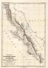 Mexico, Baja California and California Map By Augustus Herman Petermann