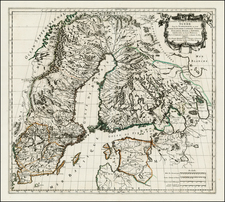 Baltic Countries and Scandinavia Map By Nicolas Sanson