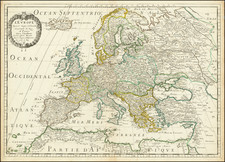 Europe Map By Nicolas Sanson / Pierre Mariette