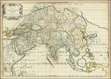 Alaska and Asia Map By Pierre Mariette / Nicolas Sanson