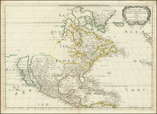 Midwest, North America and California as an Island Map By Nicolas Sanson