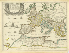 Europe Map By Melchior Tavernier / Nicolas Sanson