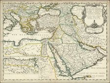 Turkey, Middle East, Arabian Peninsula and Turkey & Asia Minor Map By Nicolas Sanson