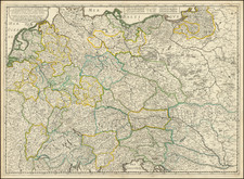 Carte Generale de l'Empire d'Allemagne et Pays Circonvoisins . . . 1658 By Melchior Tavernier / Pierre Mariette / Nicolas Sanson