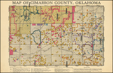 Oklahoma & Indian Territory Map By Giles E Miller  / The Panhandle Herald 