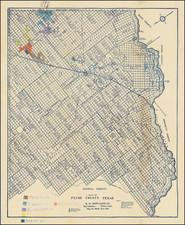 Texas Map By Vernon L Sullivan  / R. M. Metcalf Co