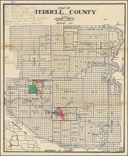 Texas Map By R. M. Metcalf Co