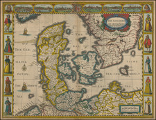 Scandinavia and Denmark Map By John Speed