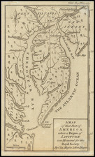 Mid-Atlantic, Maryland, Delaware and Southeast Map By Gentleman's Magazine