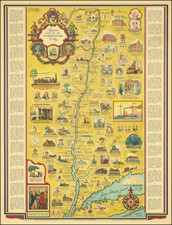 New York State and Pictorial Maps Map By George Annand