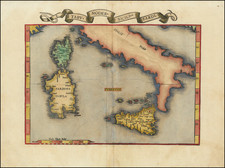 (Sicily, Sardinia, and Corsica) Tabu. Moder. Sicili & Sardi. [Modern Map of Sicily and Sardinia] By Lorenz Fries