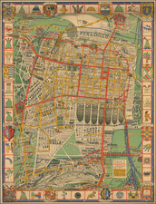 Mapa de la Ciudad de Mexico y alrededores, hoy y ayer . . . 1932  By Emily Edwards