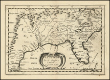 Florida, South, Alabama, Southeast and Georgia Map By Nicolas Sanson