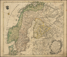 [ Scandinavia ]  Tabula Geographica Regnorum Sueciae Daniae et Norwegiae By Leonard Von Euler