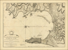 Plan of the Bay, Rock and Town of Gibraltar, from and Actual Survey by and Officer who was at Gibraltar from 1769 to 1775, with the Works, Batteries and Incampments of the Spanish Army on the 19th of Octor. 1782 . . .  By William Faden