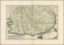 Romania Map By Franz Johann Joseph von Reilly