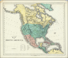 North America Map By Gall  &  Inglis