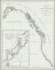 Pacific Northwest, Alaska, California and British Columbia Map By Daniel Friedrich Sotzmann