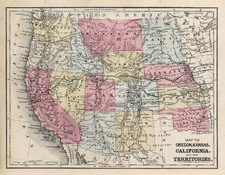 Plains, Southwest, Rocky Mountains and California Map By Samuel Butler